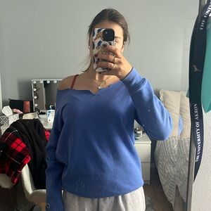 Blue champion cut crewneck